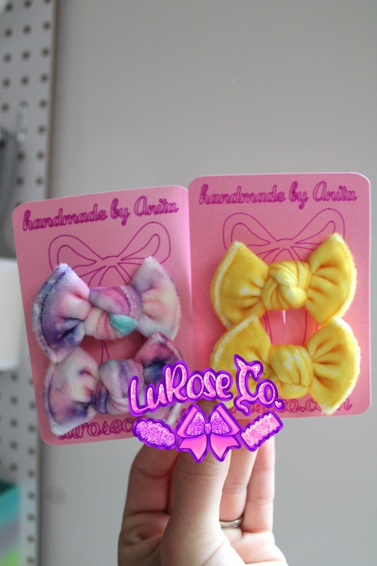 Monday mystery 2in knotted piggies on clips