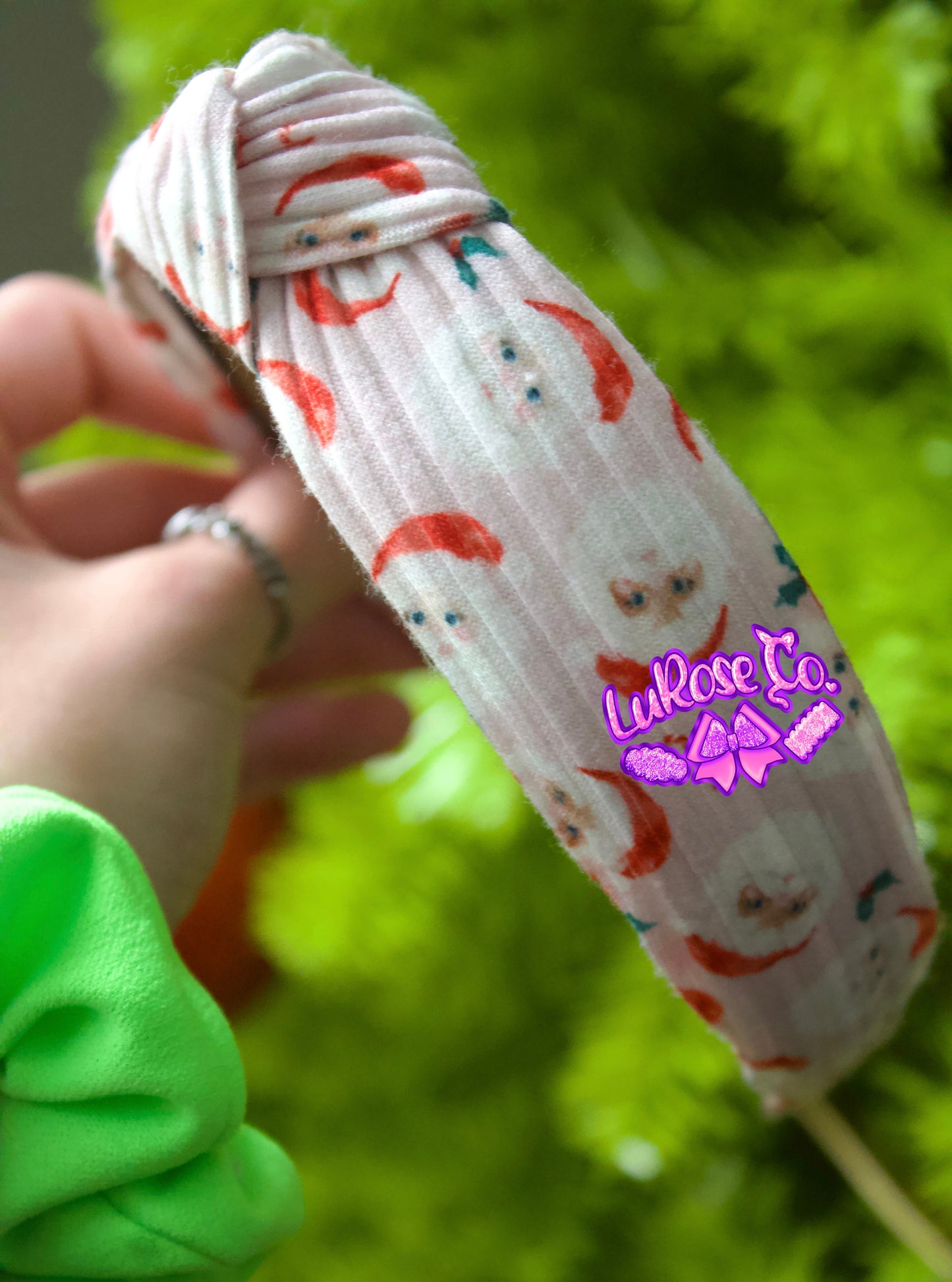 Santa knotted headband