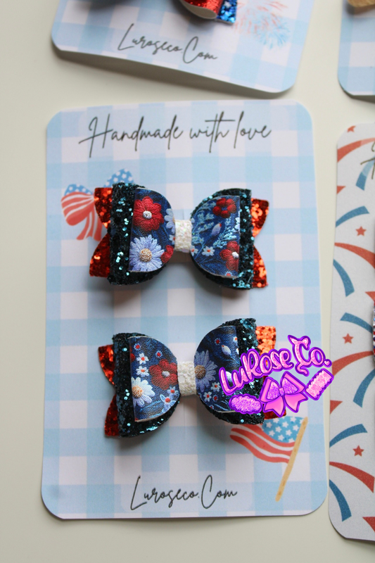 RW&B floral double stack piggy set