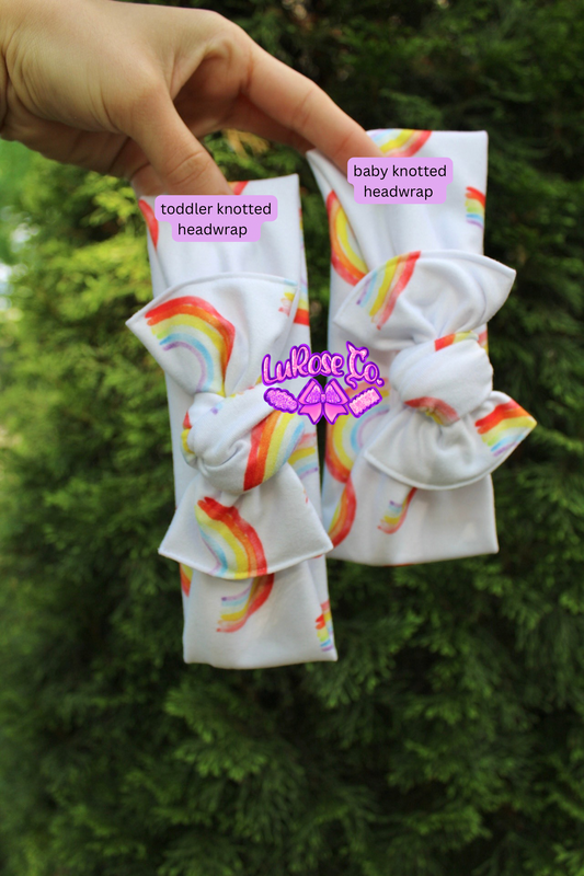 rainbow knotted headwrap
