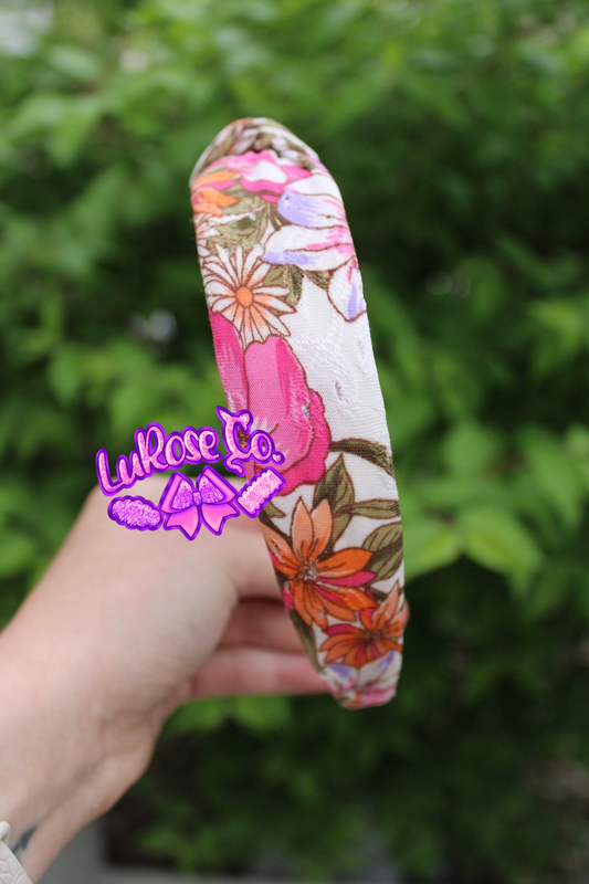 floral eyelet knotted headband