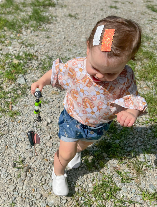 Mystery 2in glitter snap clip