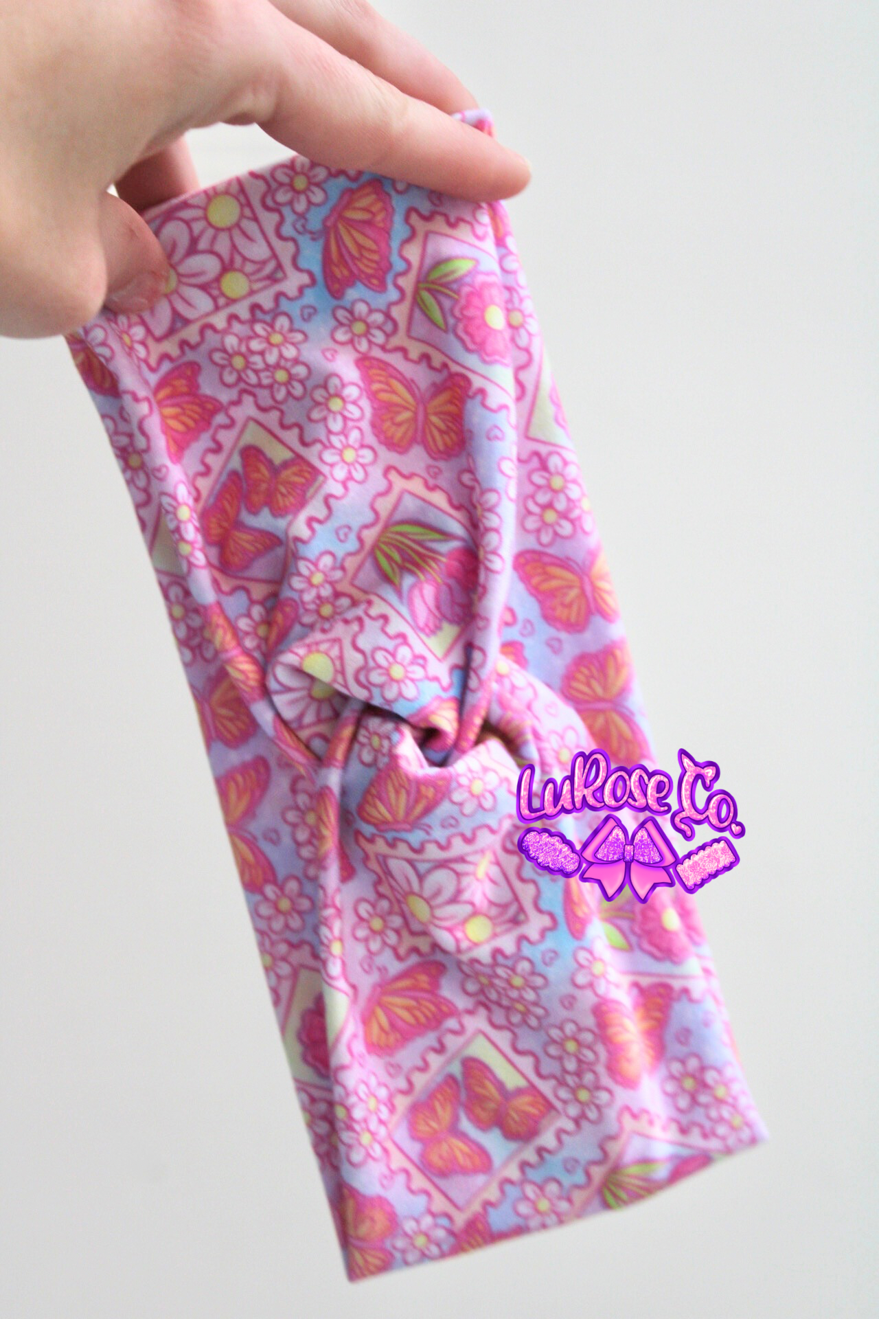Spring stamps adult twisted headband