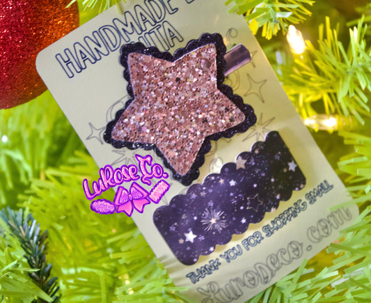 Glitter & Fireworks Clip Set