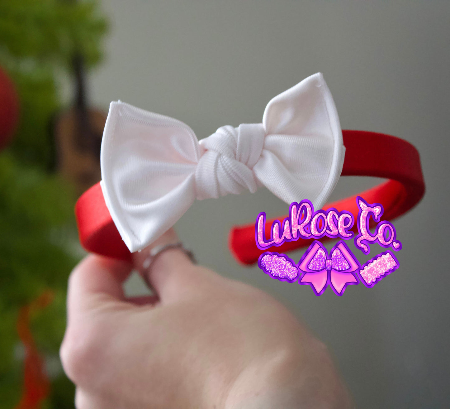 Simple satin two-toned bow headband