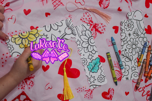 color me in cardstock bookmark