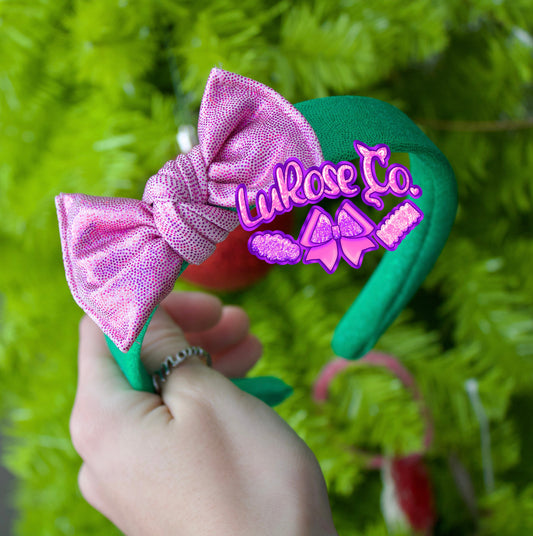 Enchanted emerald & pink Zo headband