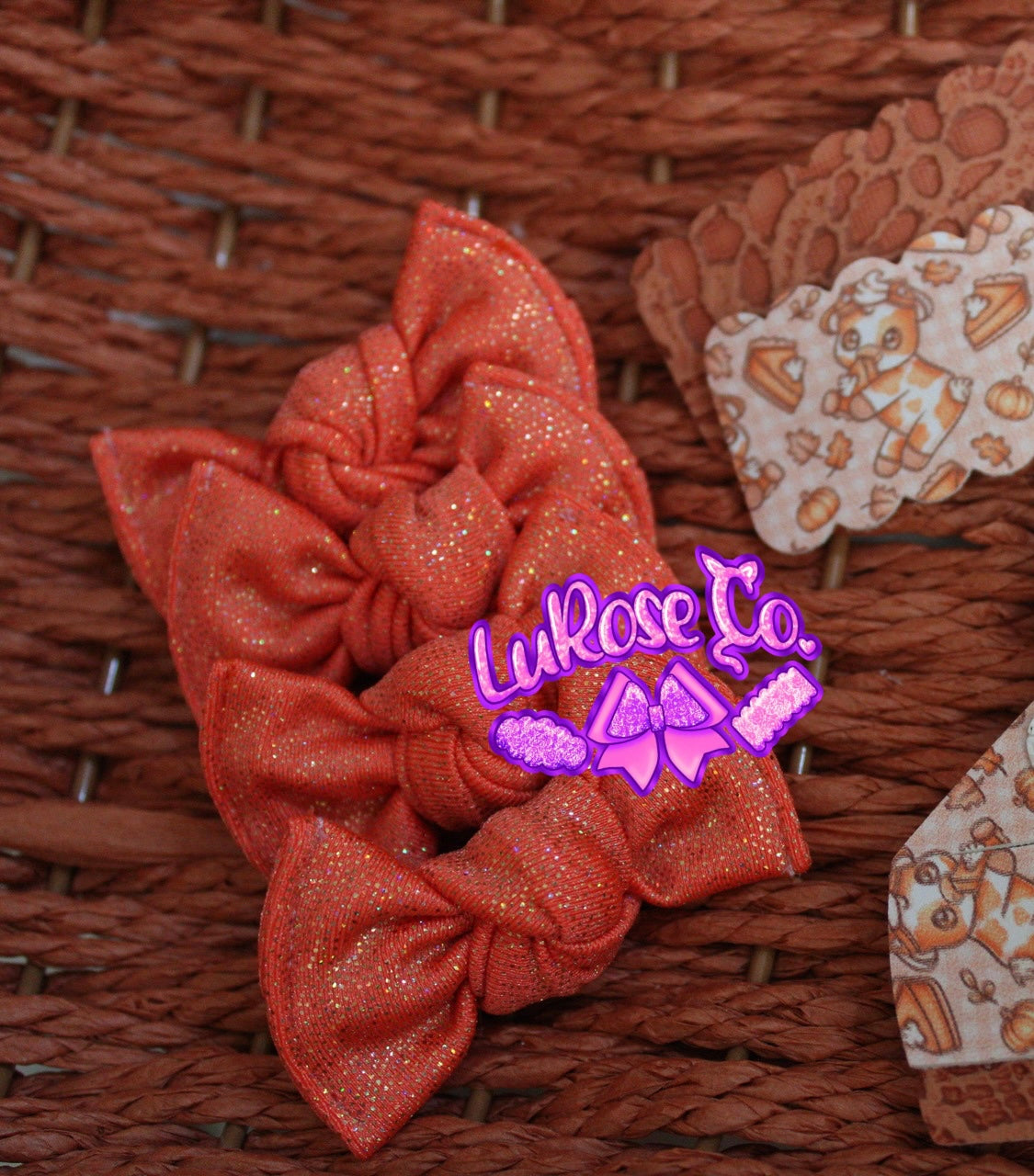 2in mini holo piggy set (set of 2 bows)