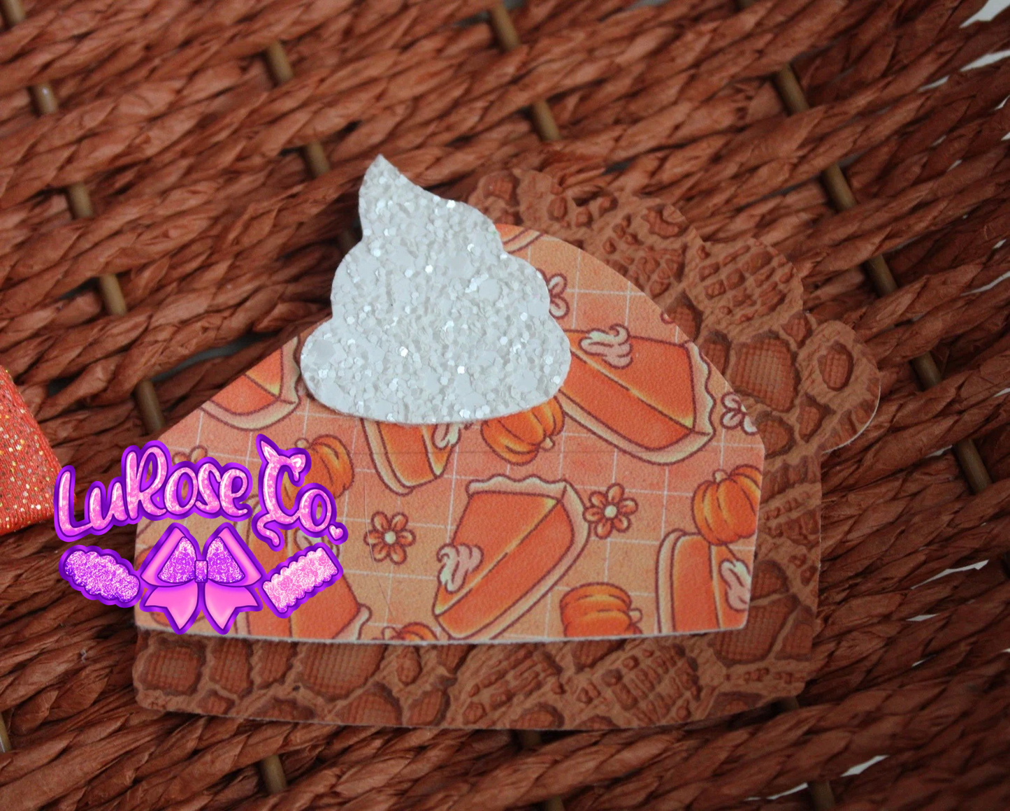 Pumpkin pie alligator hair clip