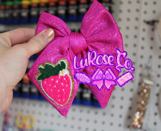 You pick Strawberry patch hand-tied bow