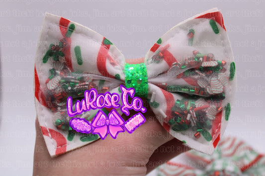 Cake bow Christmas shaker