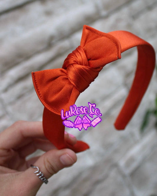 Orange satin Zo headband