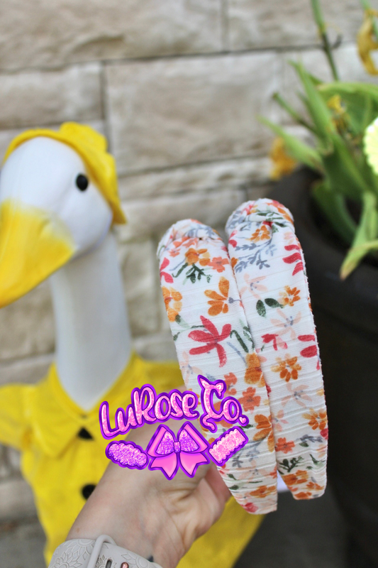 floral knotted headband