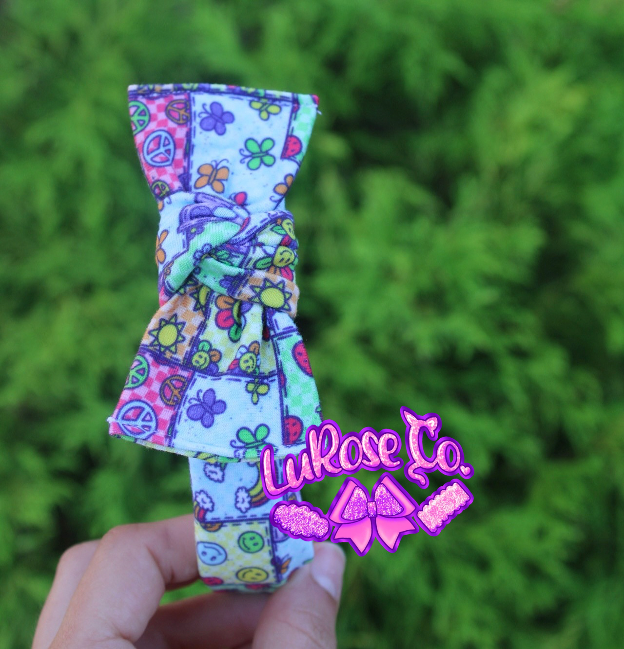 happy patches knotted headband