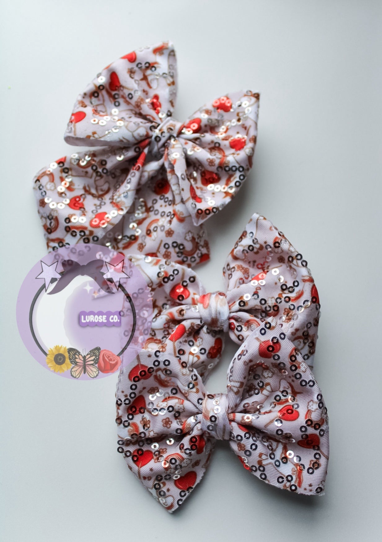 Magical valentine sequin bows