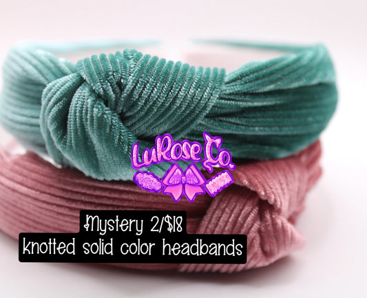 Mystery 2/$18 solid color knotted headbands