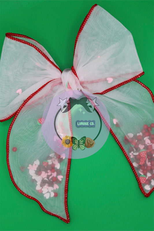 Large chocolate strawberries shaker bow