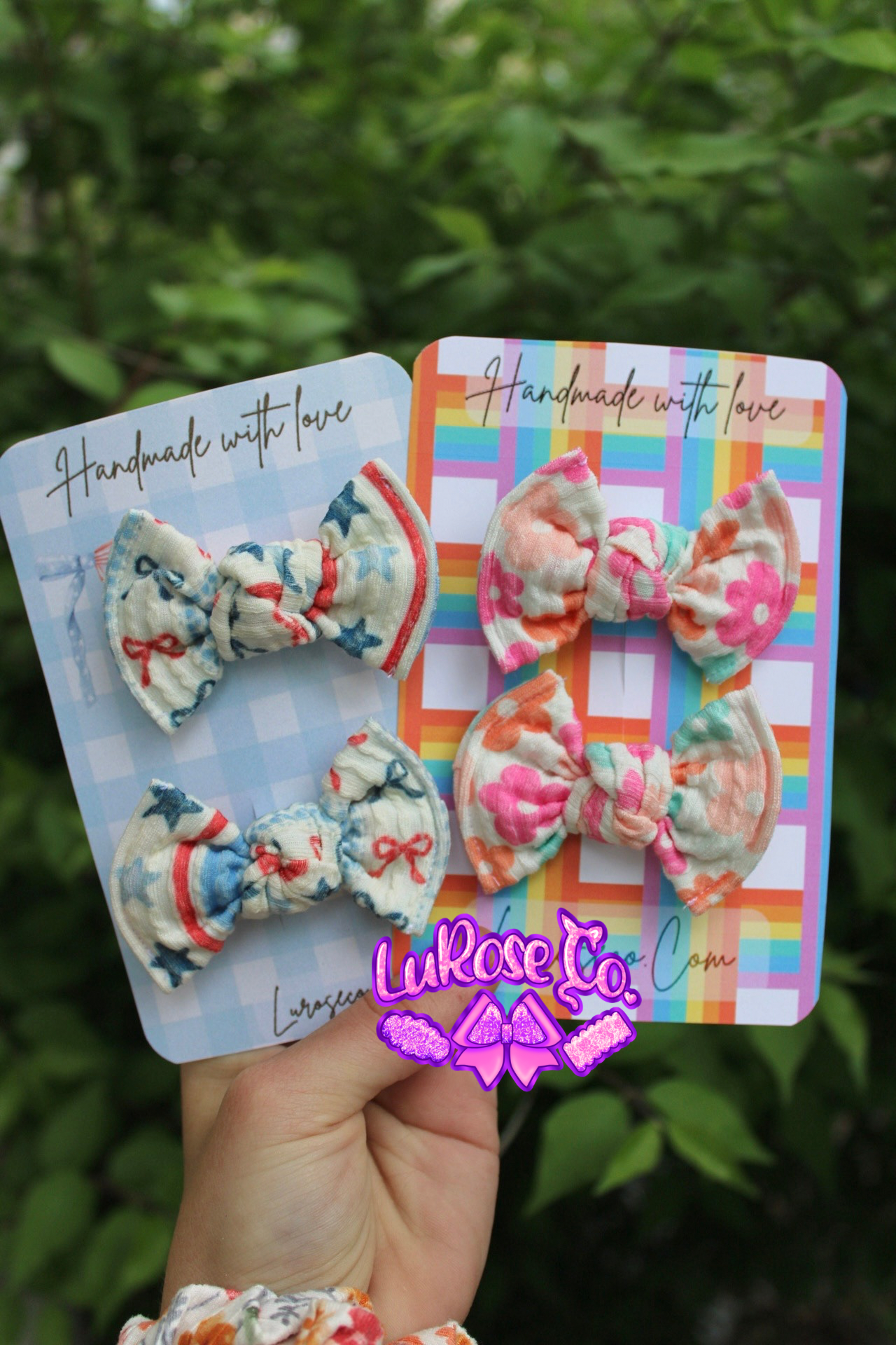 waved floral 3in piggy set