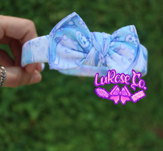 Blue Halloween cows Zo headband