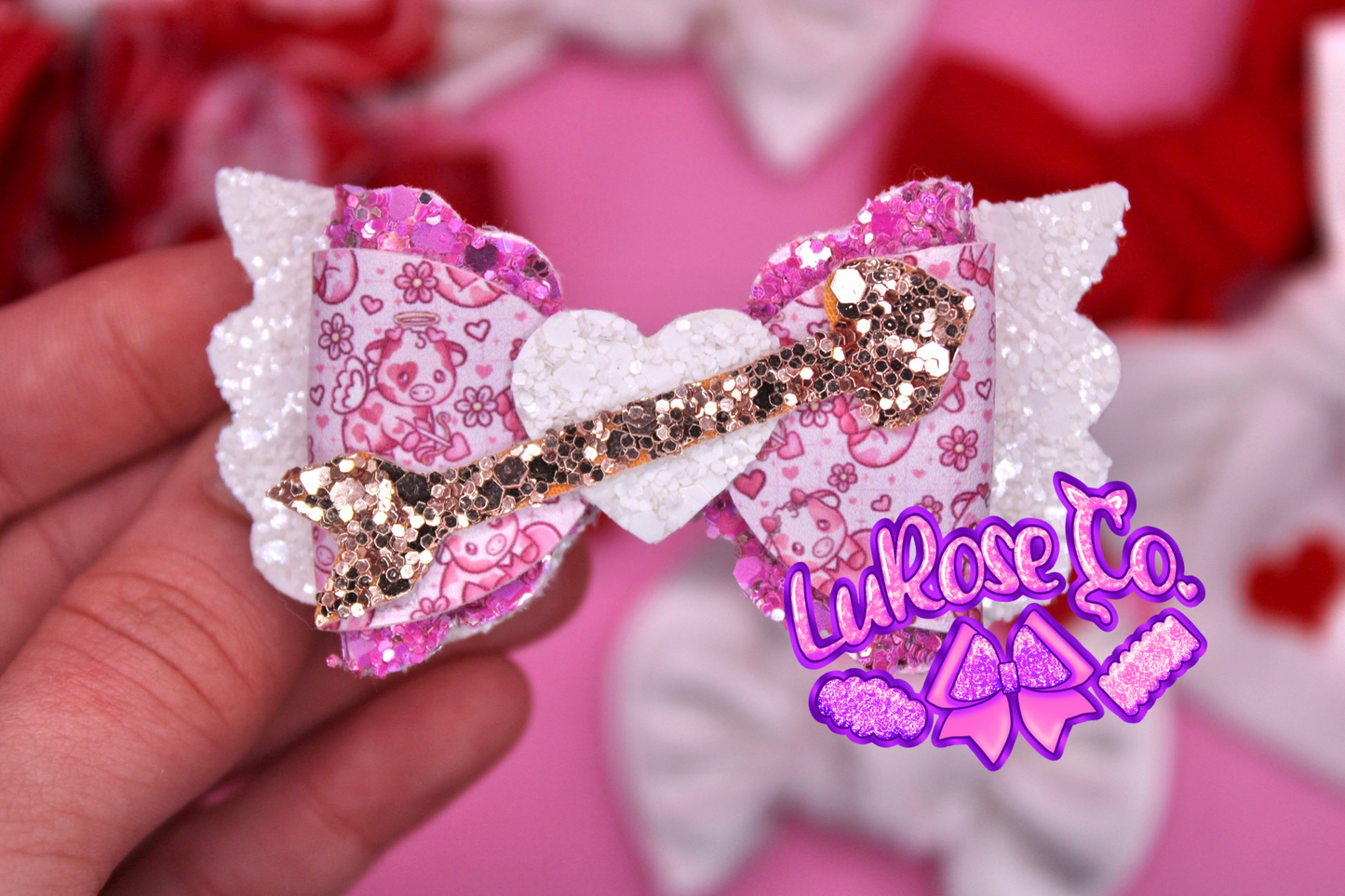 Vday cows Cupid bow