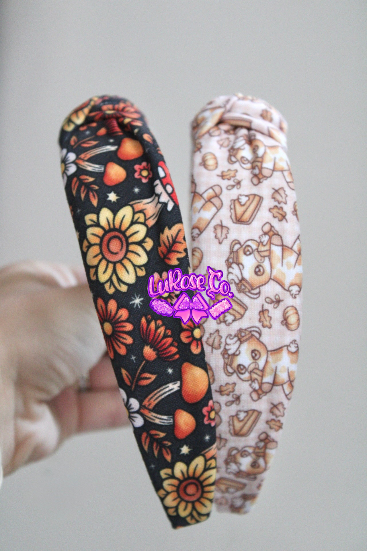 fall themed knotted headbands