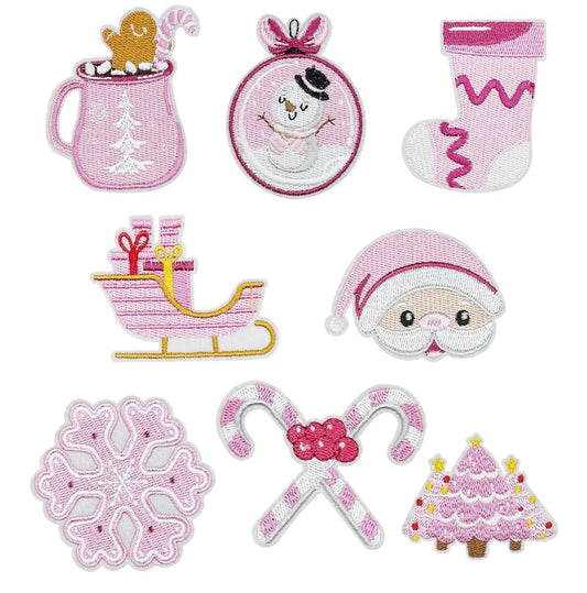 Monday mystery pink Christmas patch