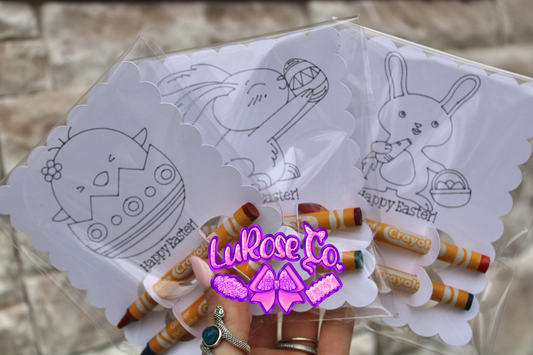 Easter color me cards