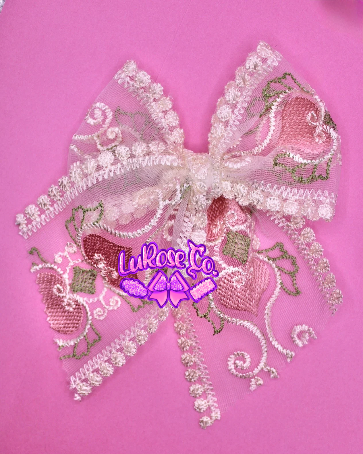 Cupid’s garden lace bow