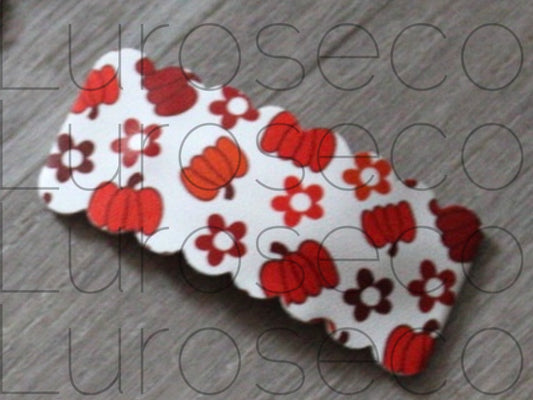 Pumpkins and floral snap clip