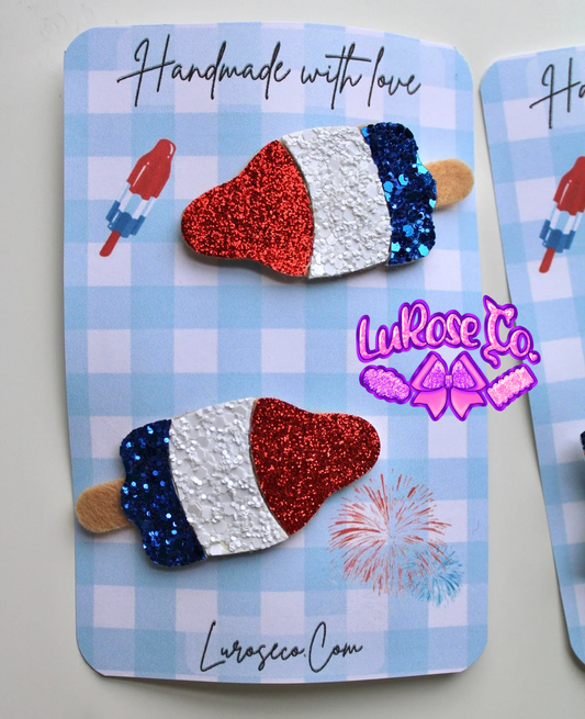 Bomb pop snap clip set