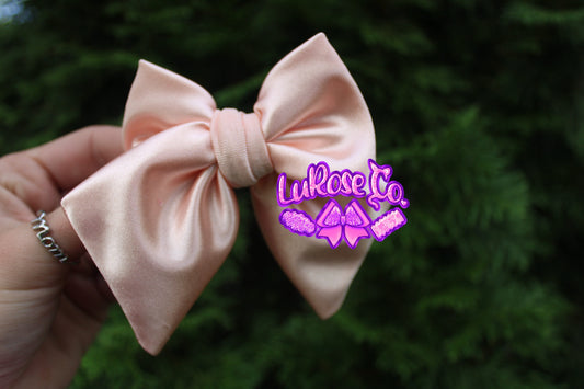 Blush satin hand-tied