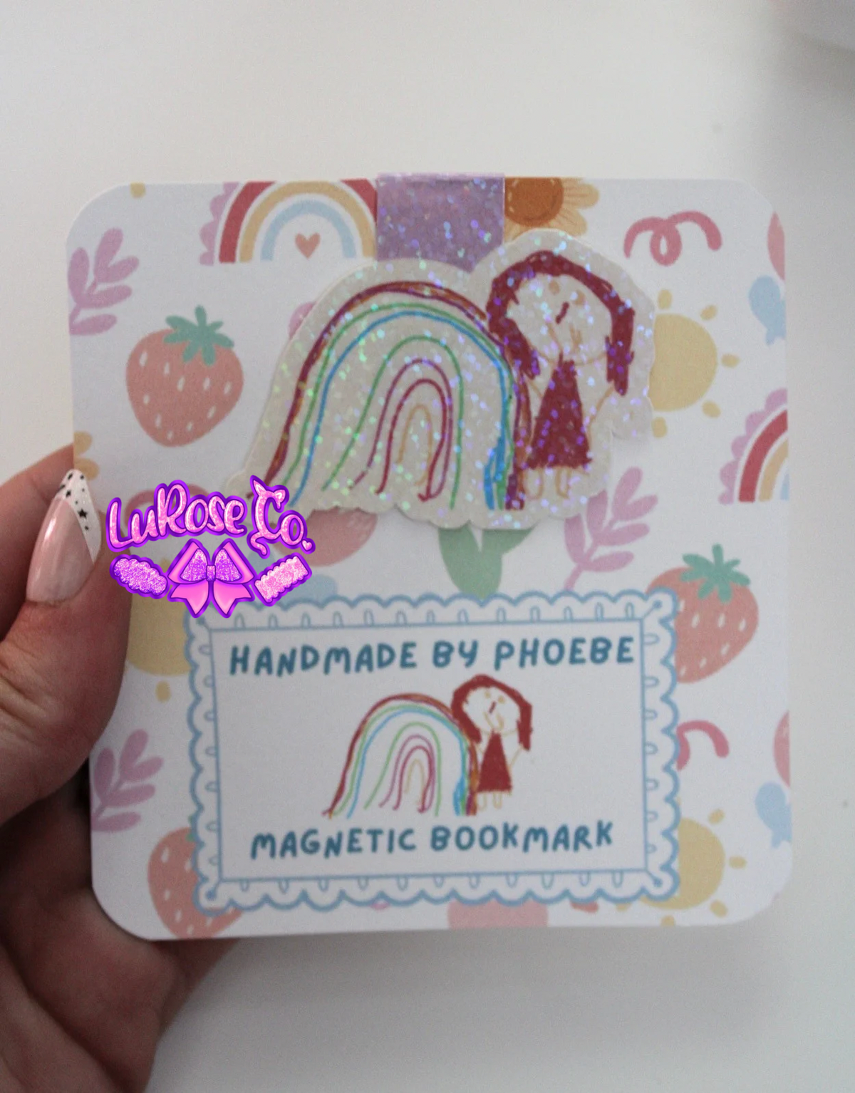 made by Phoebe magnetic bookmark