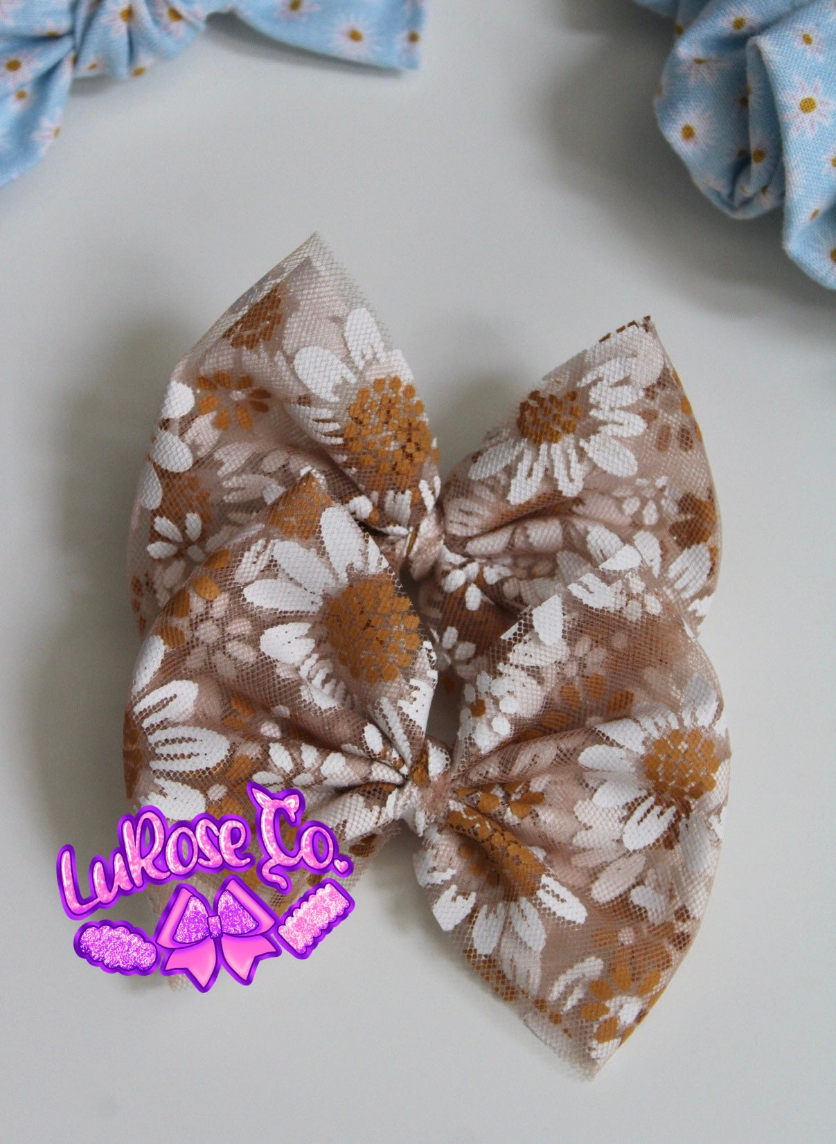 Sunflower tulle bows