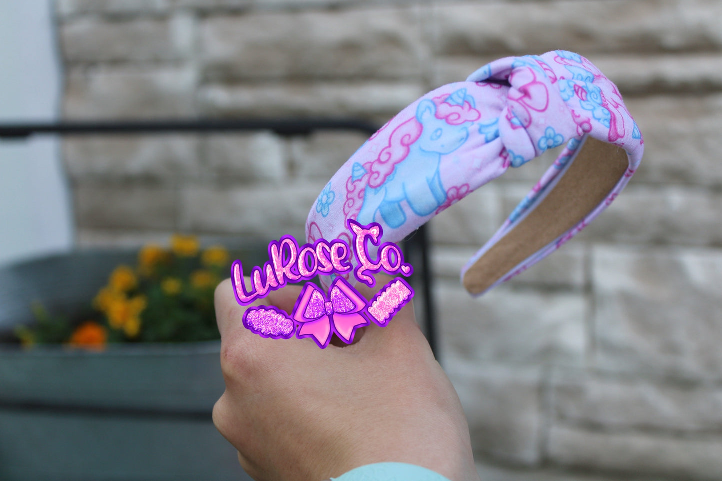 Cotton candy unicorns knotted headband