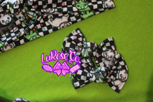 Halloween cows knotted bows